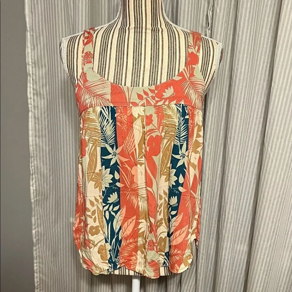 Rose + Olive Floral Sleeveless Top - Multicolor